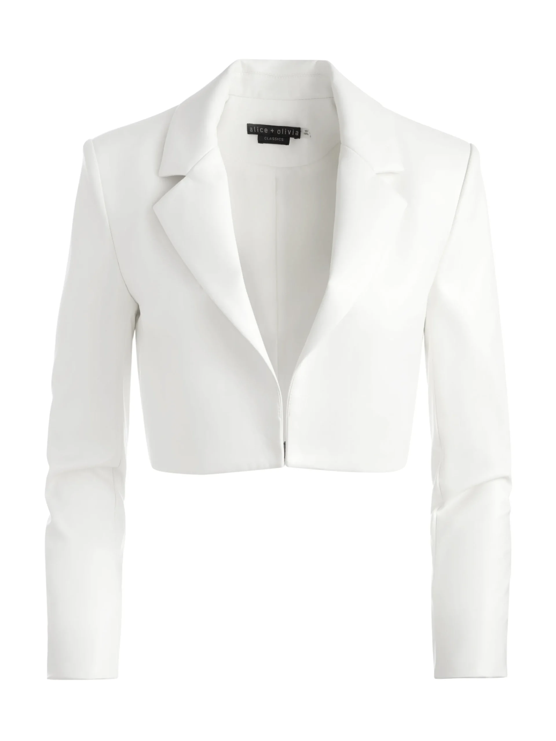 ABBOTT CROPPED RUCHED SLEEVE VEGAN LEATHER BLAZER