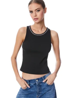 ALLEN EMBELLISHED NECK TANK TOP