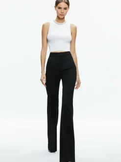 AMITY EMBELLISHED NECK CROPPED TANK