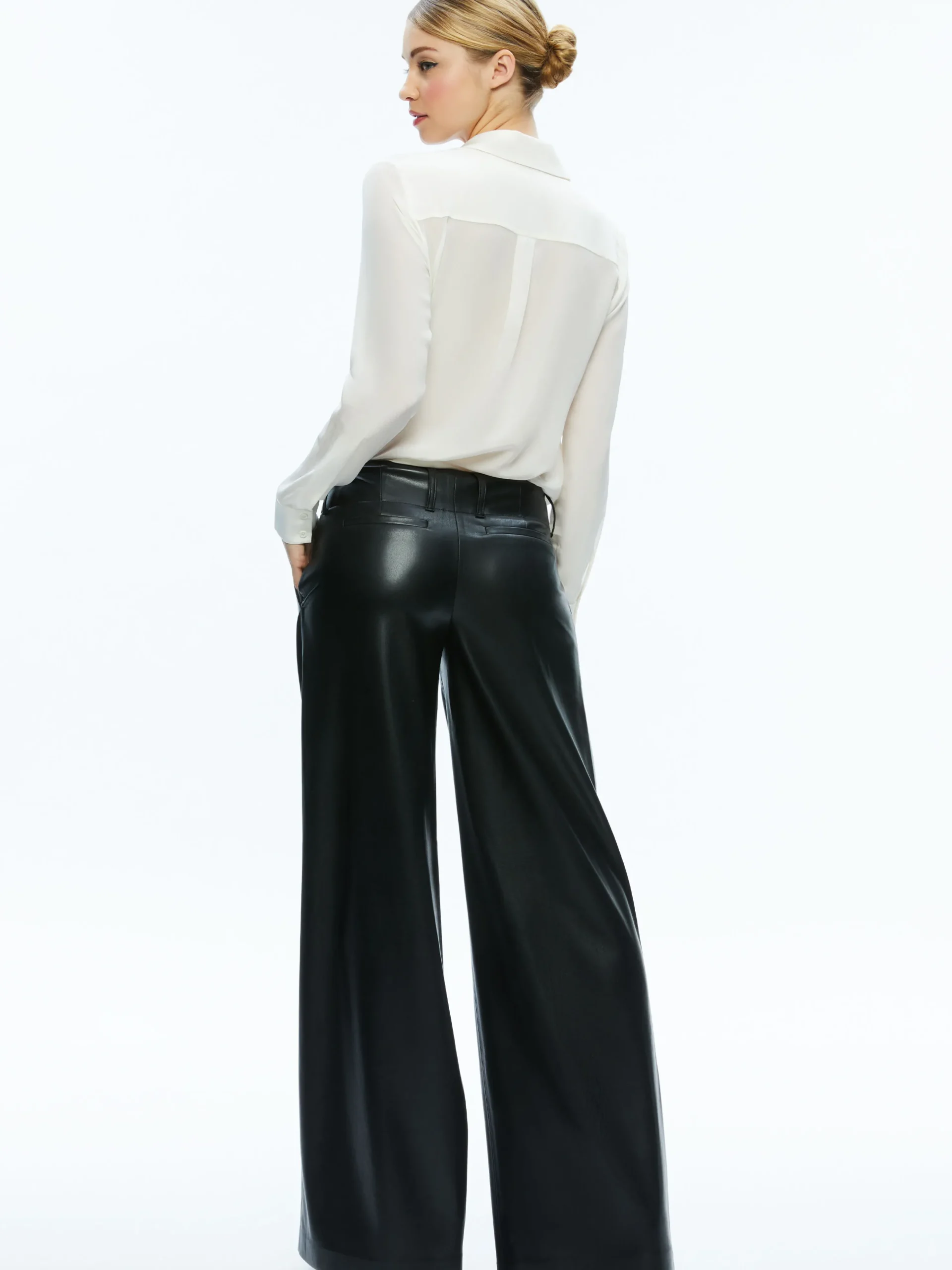 ANDERS VEGAN LEATHER LOW RISE PANT