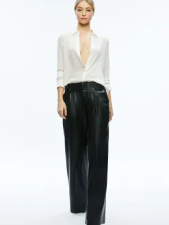 ANDERS VEGAN LEATHER LOW RISE PANT