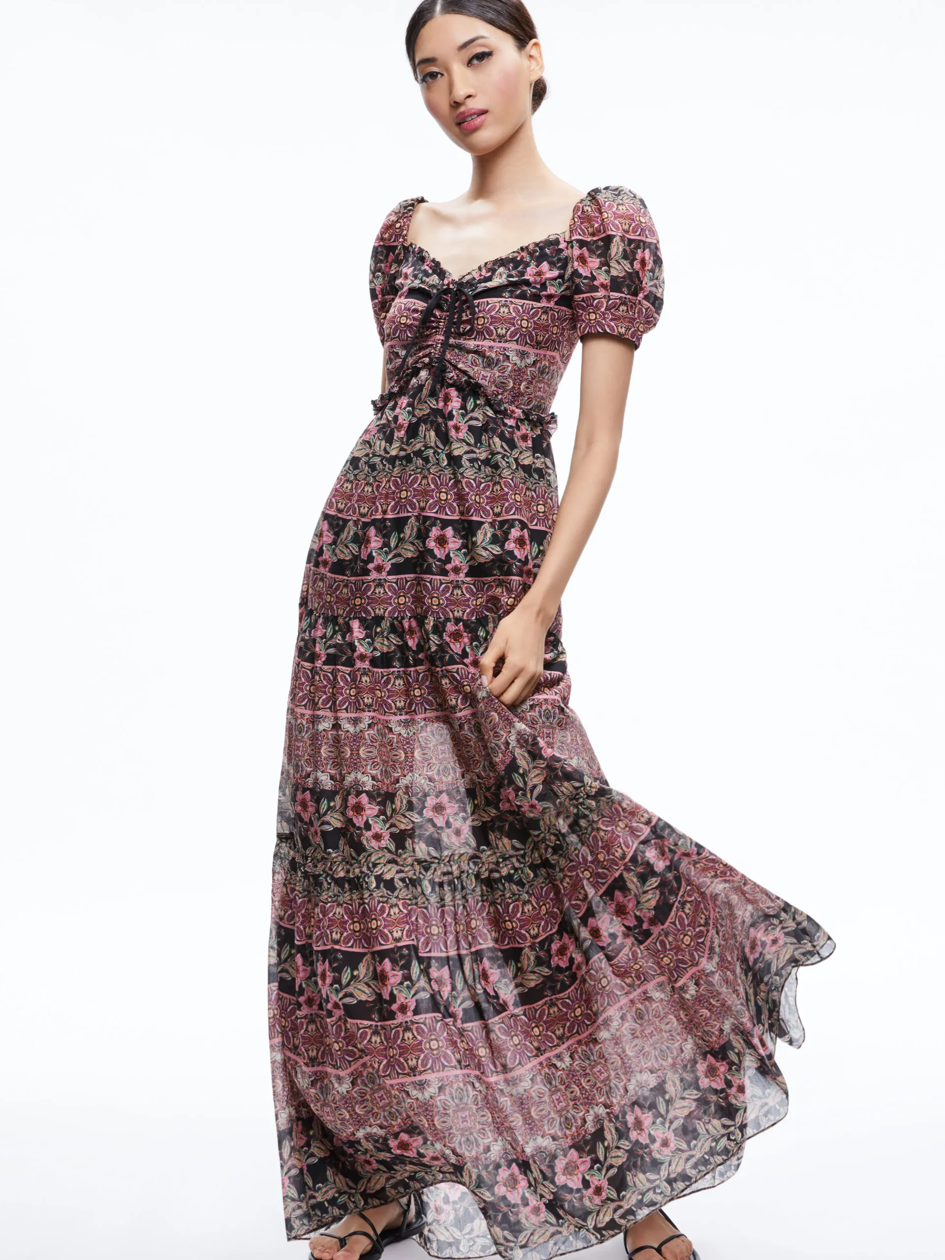 ANDREA PUFF SLEEVE MAXI DRESS