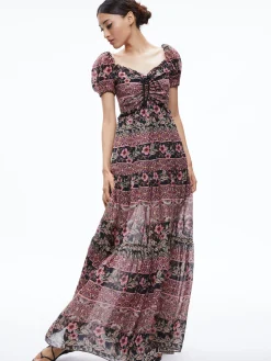 ANDREA PUFF SLEEVE MAXI DRESS