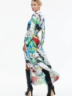 A+O X BASQUIAT CHASSIDY MAXI SHIRT DRESS