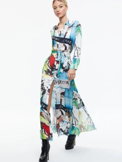 A+O X BASQUIAT CHASSIDY MAXI SHIRT DRESS