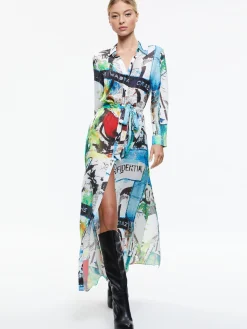 A+O X BASQUIAT CHASSIDY MAXI SHIRT DRESS