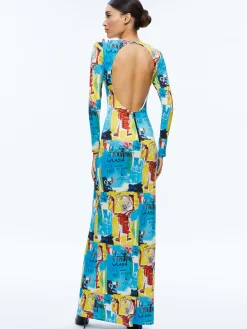 A+O X BASQUIAT DELORA MAXI DRESS