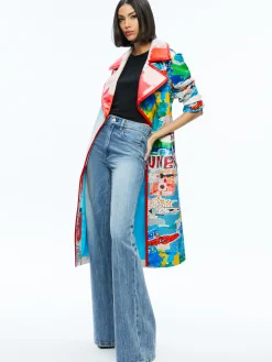 A+O X BASQUIAT NEVADA VEGAN LEATHER TRENCH COAT