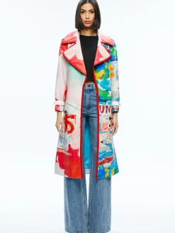 A+O X BASQUIAT NEVADA VEGAN LEATHER TRENCH COAT