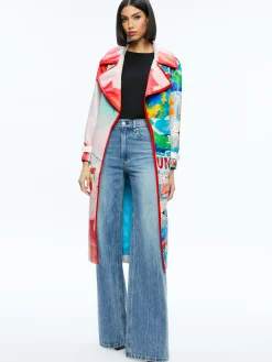 A+O X BASQUIAT NEVADA VEGAN LEATHER TRENCH COAT