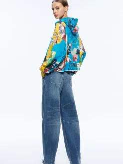 A+O X BASQUIAT SUNNY CROPPED HOODIE