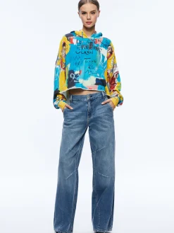 A+O X BASQUIAT SUNNY CROPPED HOODIE