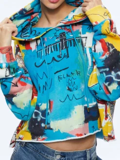 A+O X BASQUIAT SUNNY CROPPED HOODIE