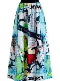 A+O X BASQUIAT TINA EMBELLISHED MAXI SKIRT