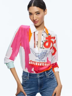 A+O X BASQUIAT WILLA PLACKET TOP