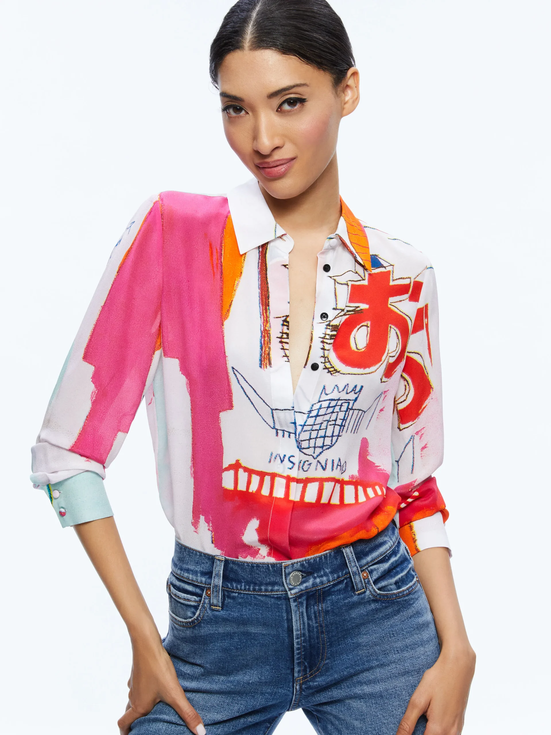 A+O X BASQUIAT WILLA PLACKET TOP