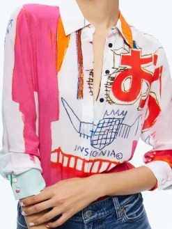 A+O X BASQUIAT WILLA PLACKET TOP