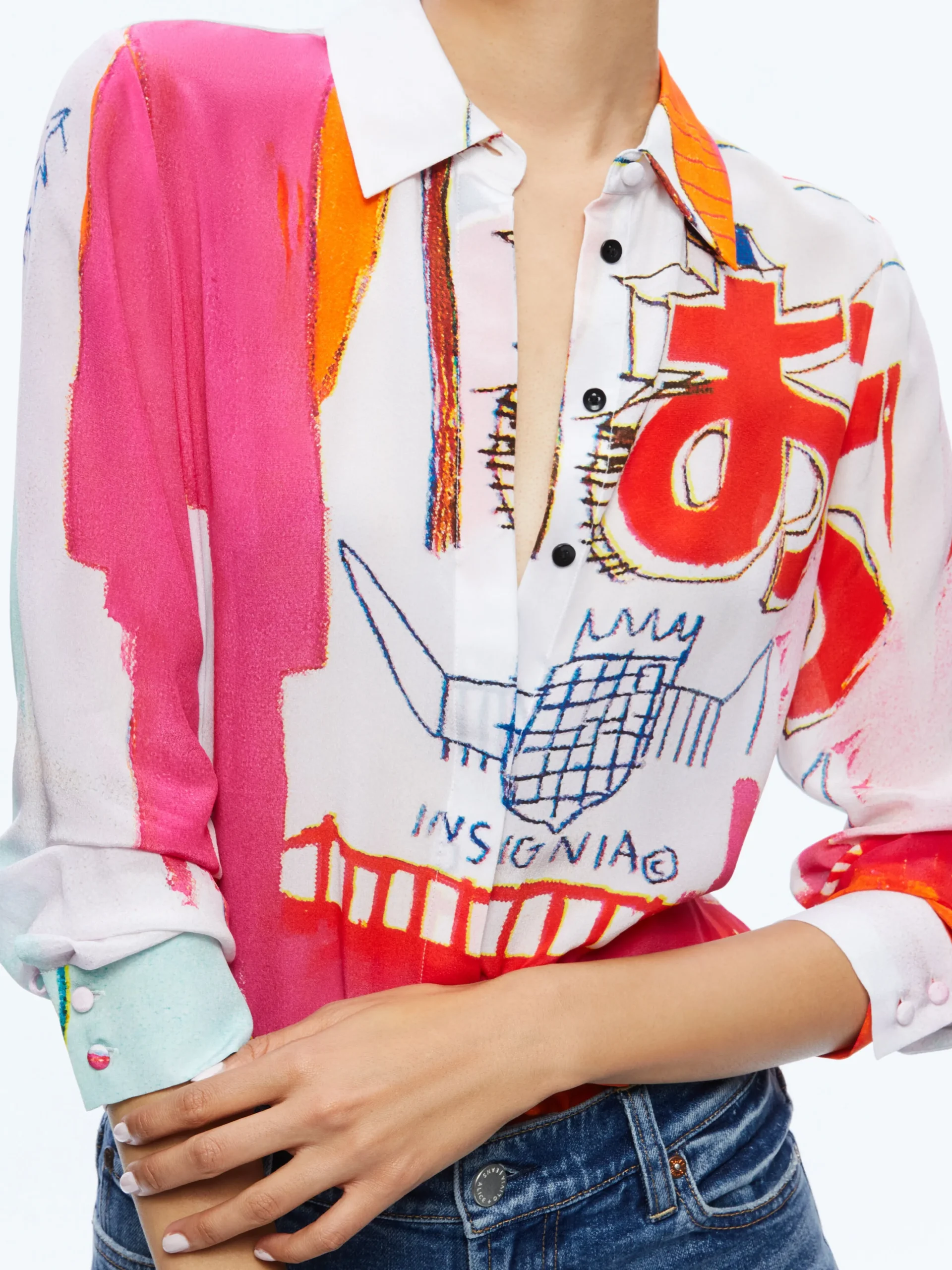 A+O X BASQUIAT WILLA PLACKET TOP