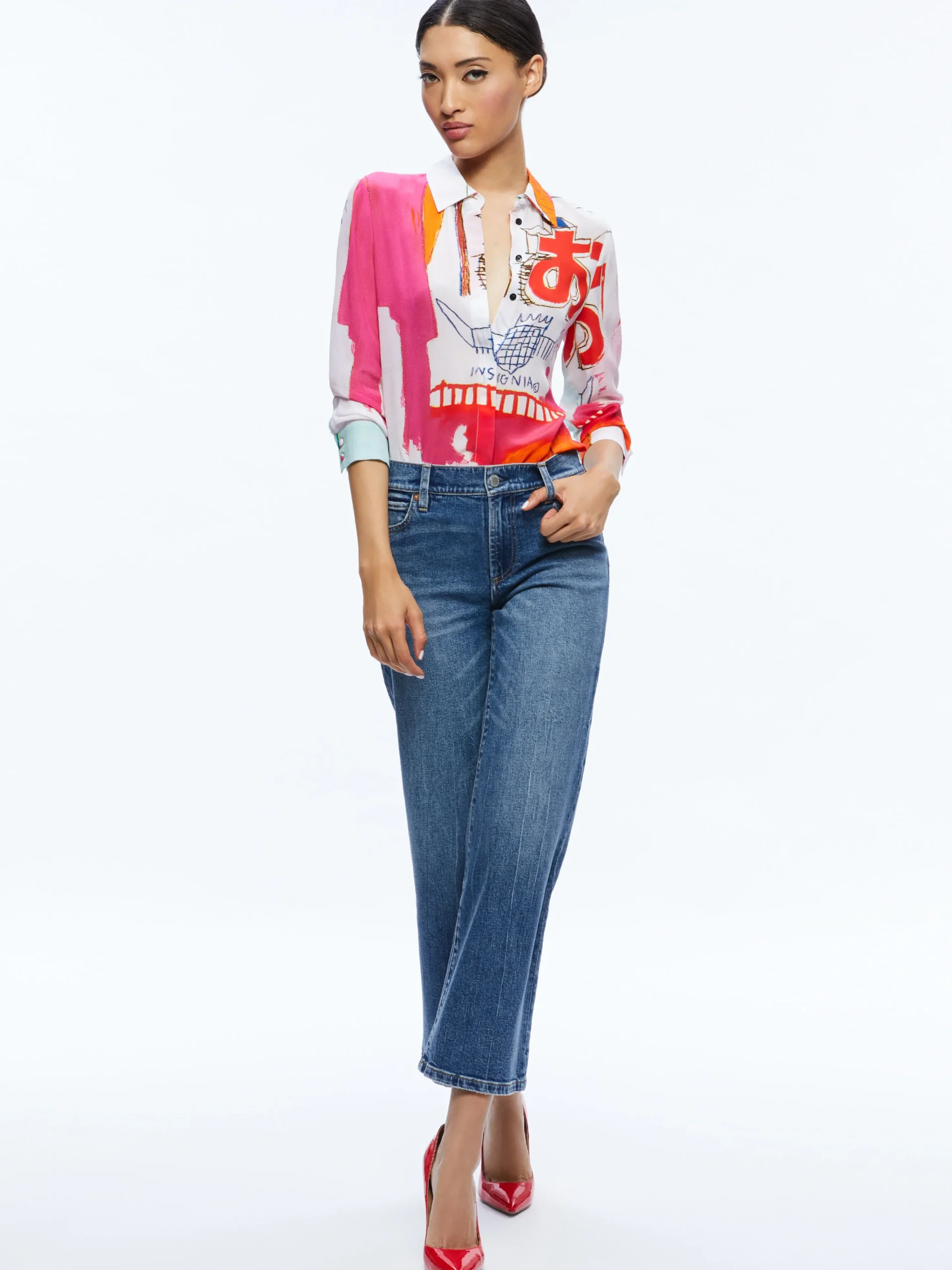A+O X BASQUIAT WILLA PLACKET TOP