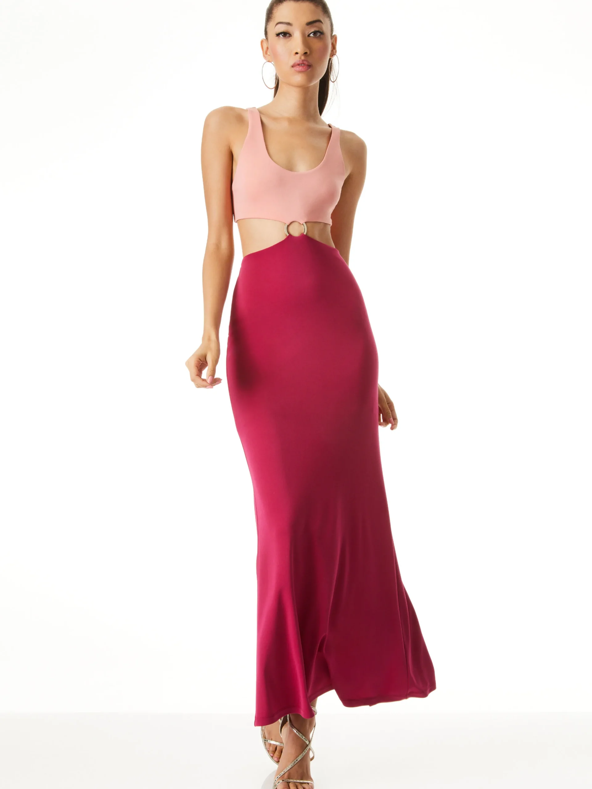 ARIZONA CUTOUT O-RING MAXI DRESS
