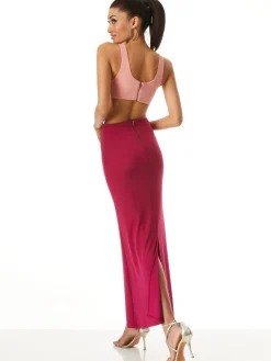 ARIZONA CUTOUT O-RING MAXI DRESS