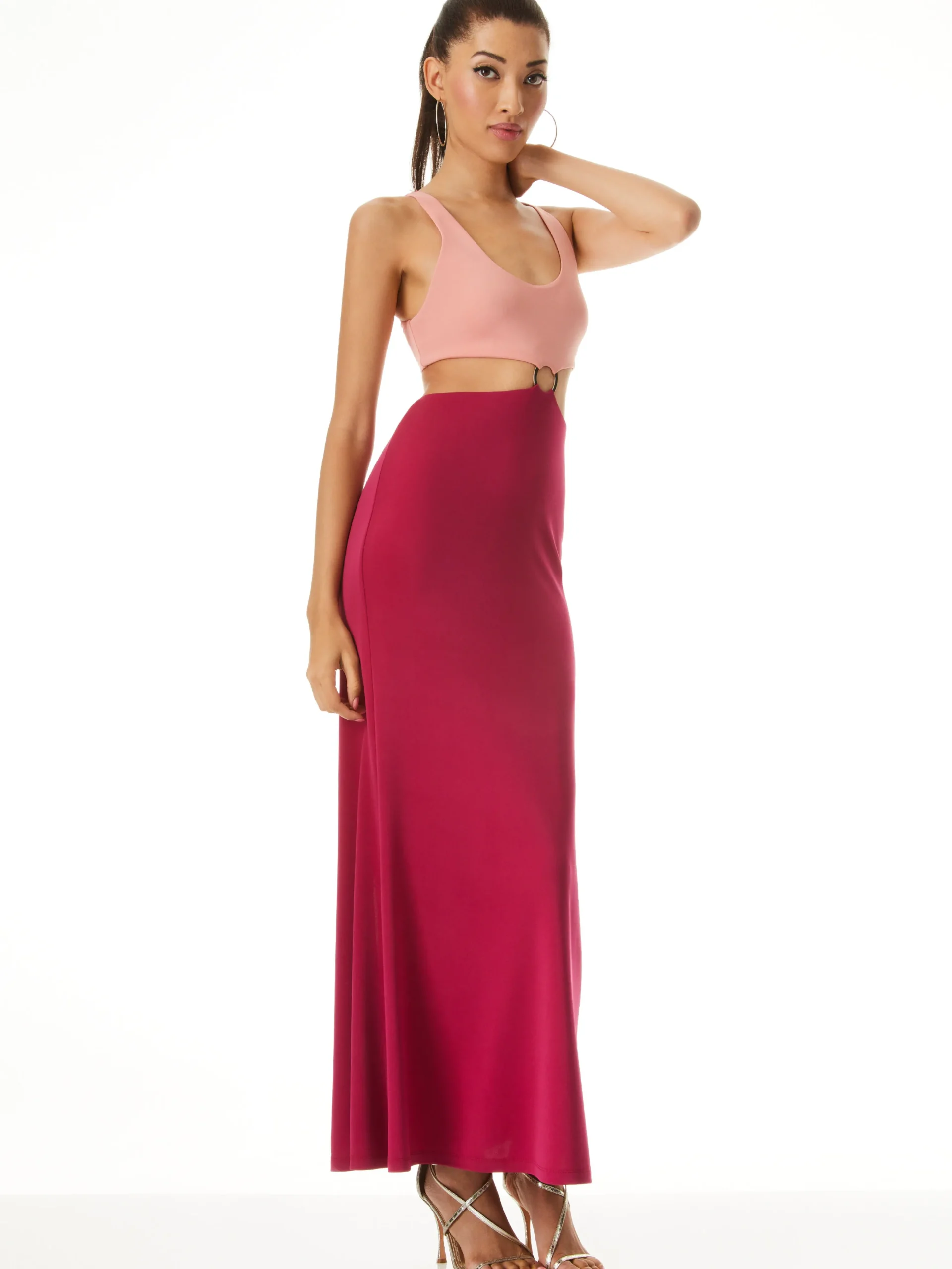 ARIZONA CUTOUT O-RING MAXI DRESS