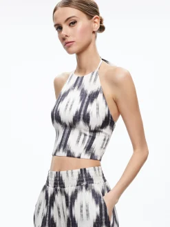 ASH TIE NECK HALTER TOP