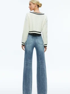 AYDEN CROPPED V-NECK PULLOVER
