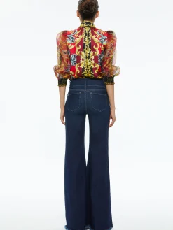 BEAUTIFUL HIGH RISE RUFFLE HEM JEAN