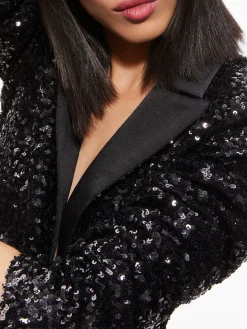 BREANN SEQUIN FITTED BLAZER