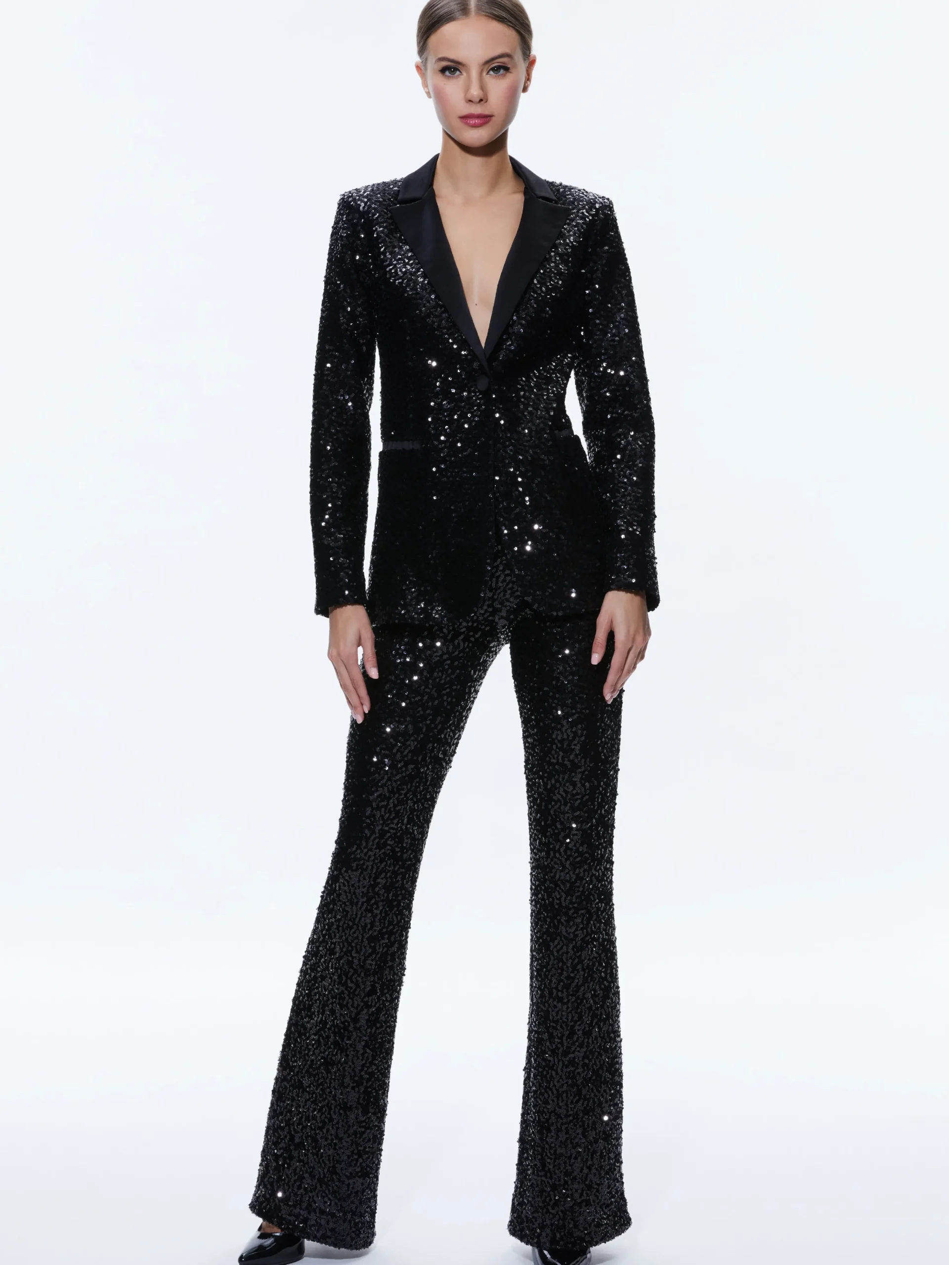 BREANN SEQUIN FITTED BLAZER