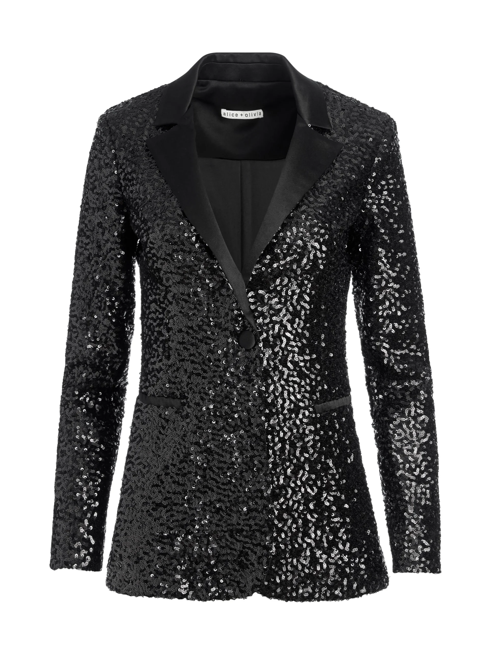 BREANN SEQUIN FITTED BLAZER