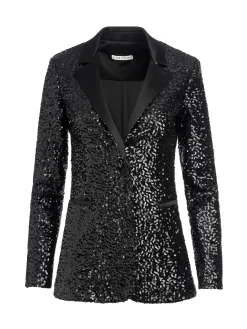 BREANN SEQUIN FITTED BLAZER + LARA SEQUIN BOOTCUT PANT