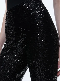 BREANN SEQUIN FITTED BLAZER + LARA SEQUIN BOOTCUT PANT