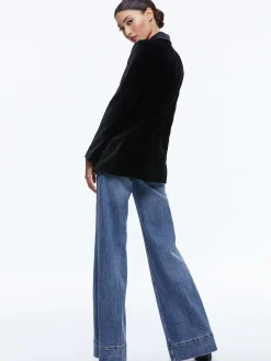 BREANN VELVET COMBINATION BLAZER