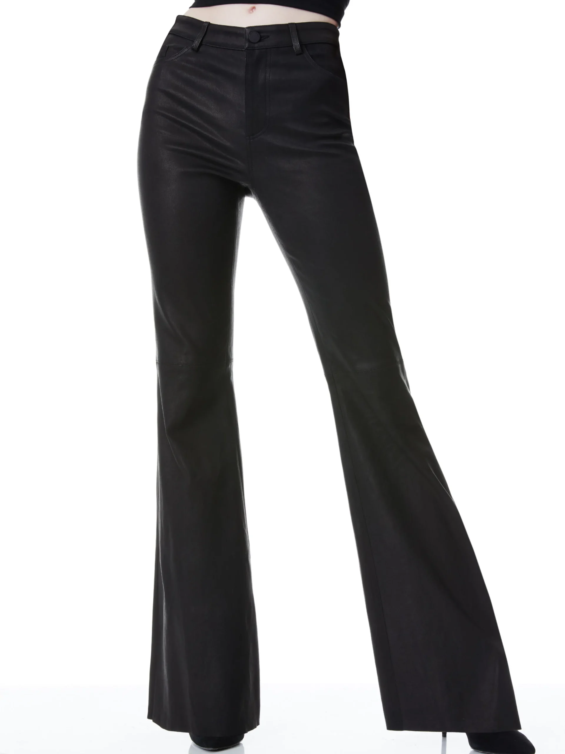 BRENT HIGH WAISTED LEATHER BELL PANT