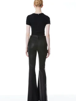 BRENT HIGH WAISTED LEATHER BELL PANT