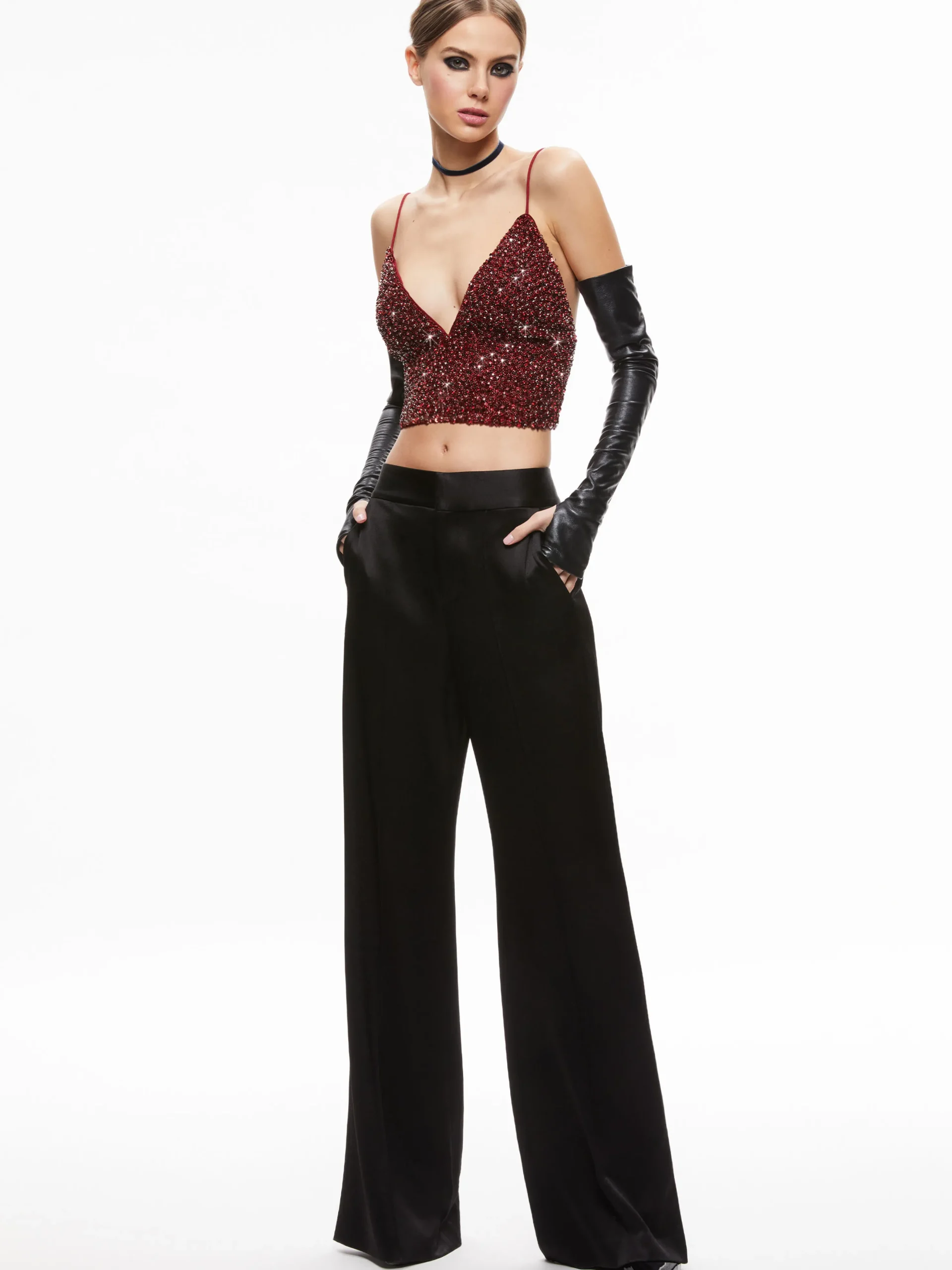 CARLI CRYSTAL EMBELLISHED BRA TOP