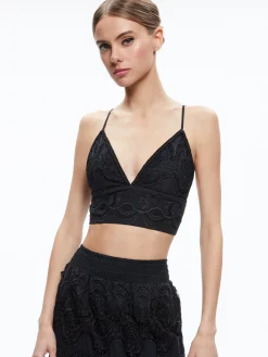 CARLI EMBROIDERED BRA TOP