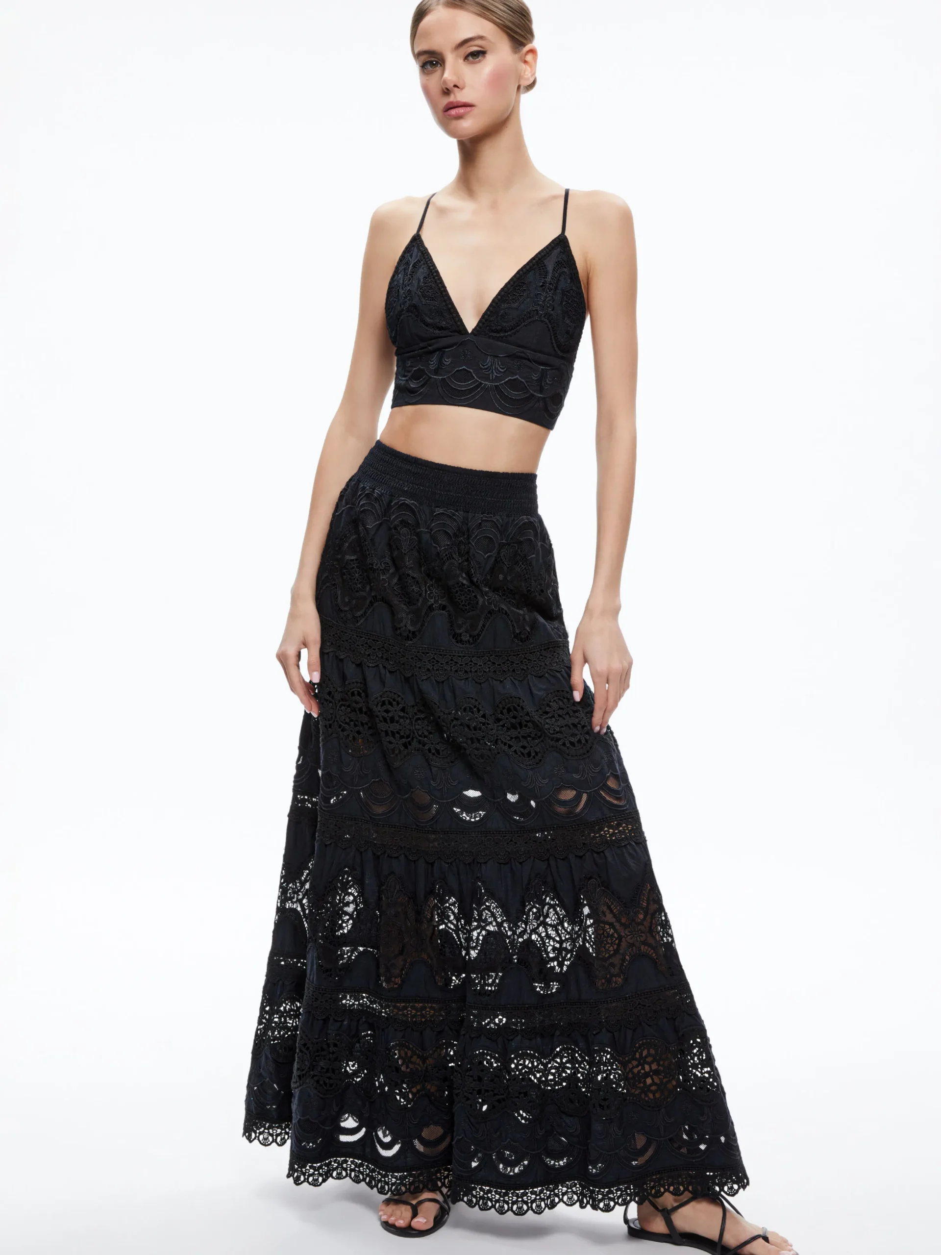 CARLI EMBROIDERED BRA TOP