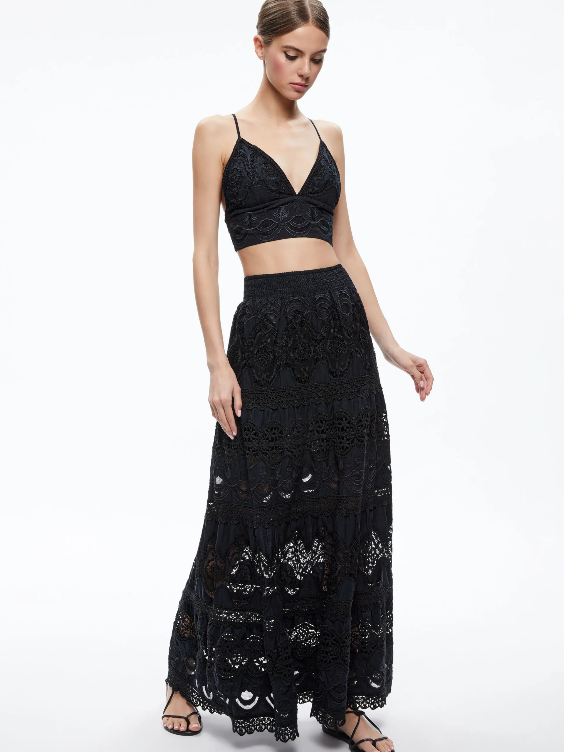 CARLI EMBROIDERED BRA TOP
