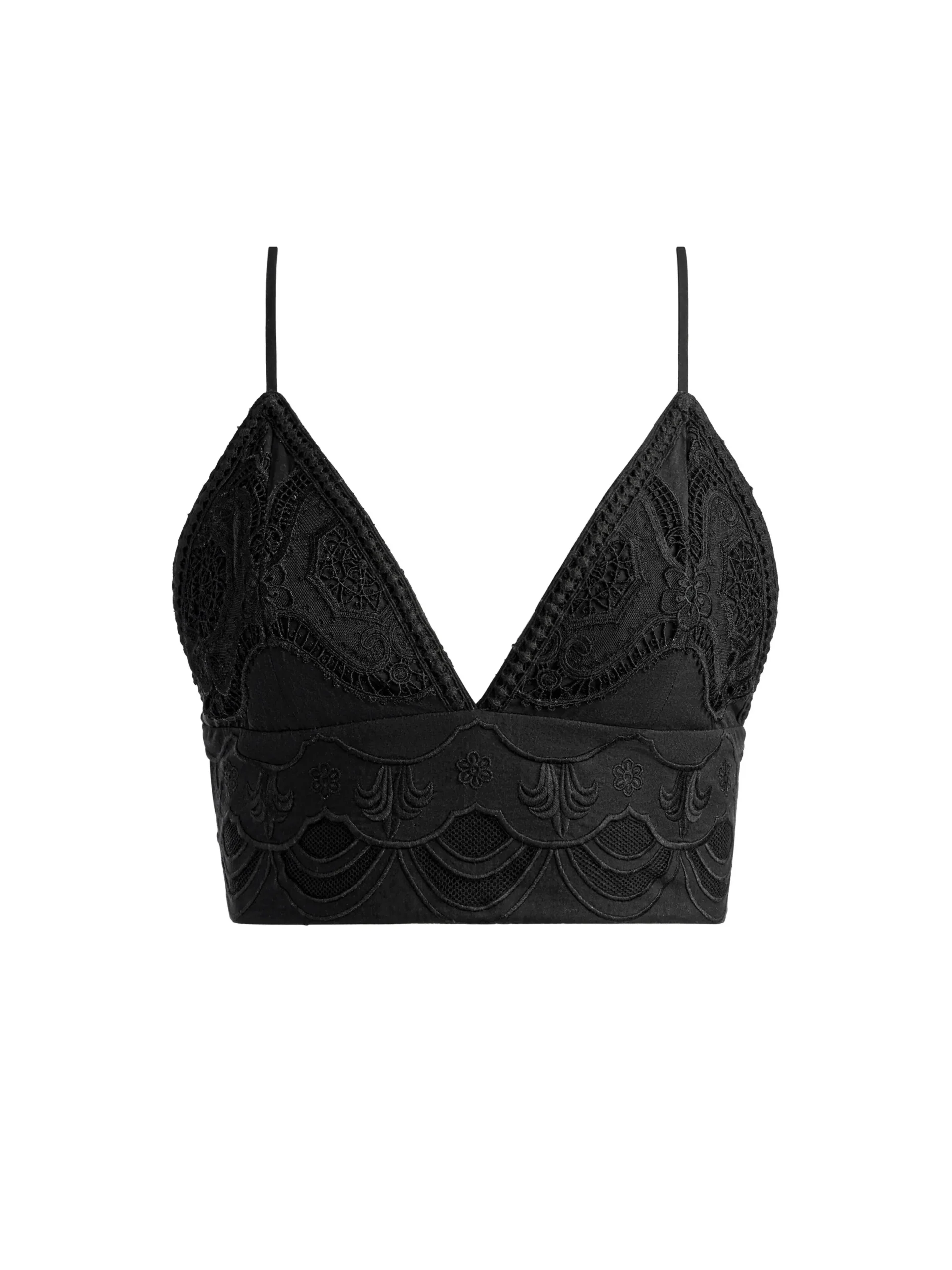 CARLI EMBROIDERED BRA TOP