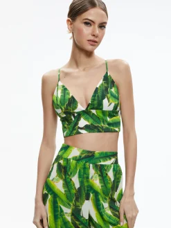 CARLI TIE BACK BRA TOP + RUSSELL HIGH WAISTED SMOCKED WAISTBAND PANT