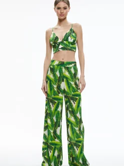 CARLI TIE BACK BRA TOP + RUSSELL HIGH WAISTED SMOCKED WAISTBAND PANT