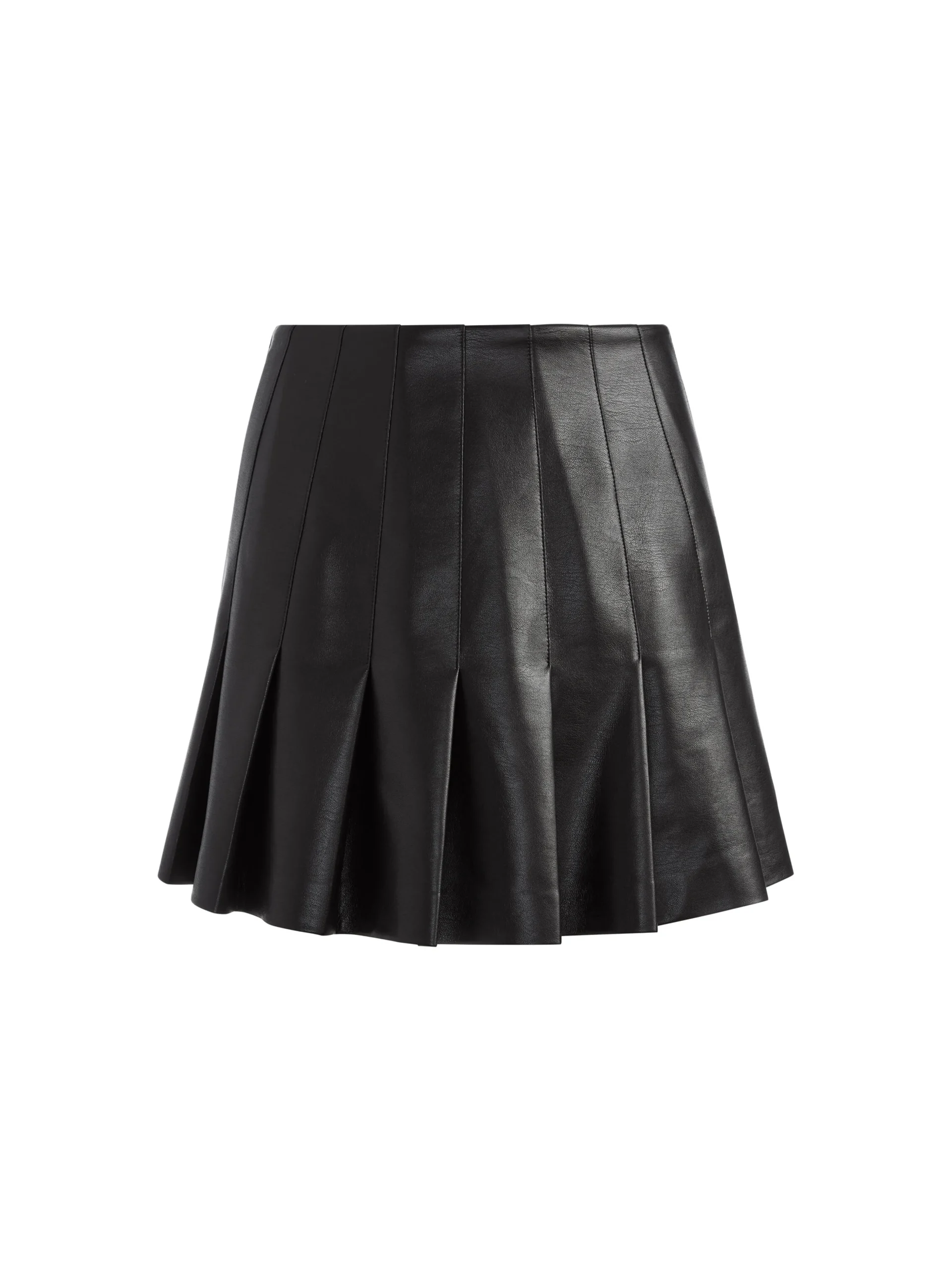 CARTER PLEATED VEGAN LEATHER MINI SKIRT