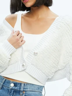 CASILDA FAUX FUR CROPPED CARDIGAN