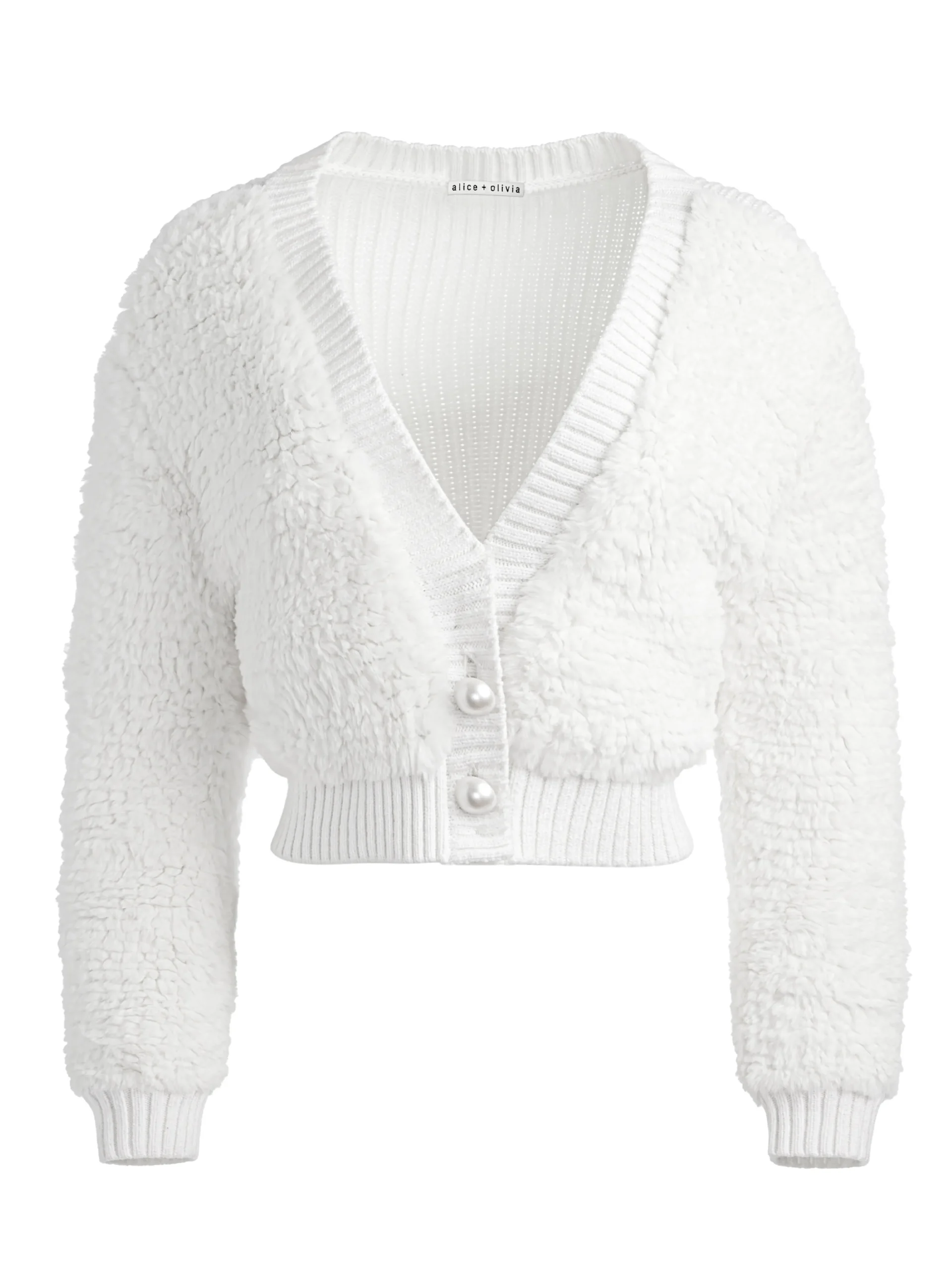 CASILDA FAUX FUR CROPPED CARDIGAN