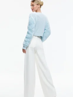CASILDA FAUX FUR CROPPED CARDIGAN