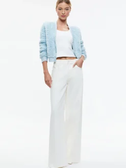 CASILDA FAUX FUR CROPPED CARDIGAN