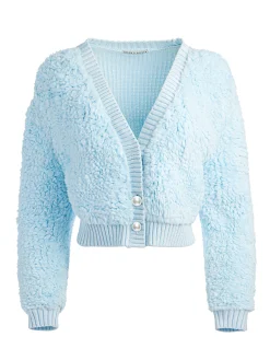 CASILDA FAUX FUR CROPPED CARDIGAN